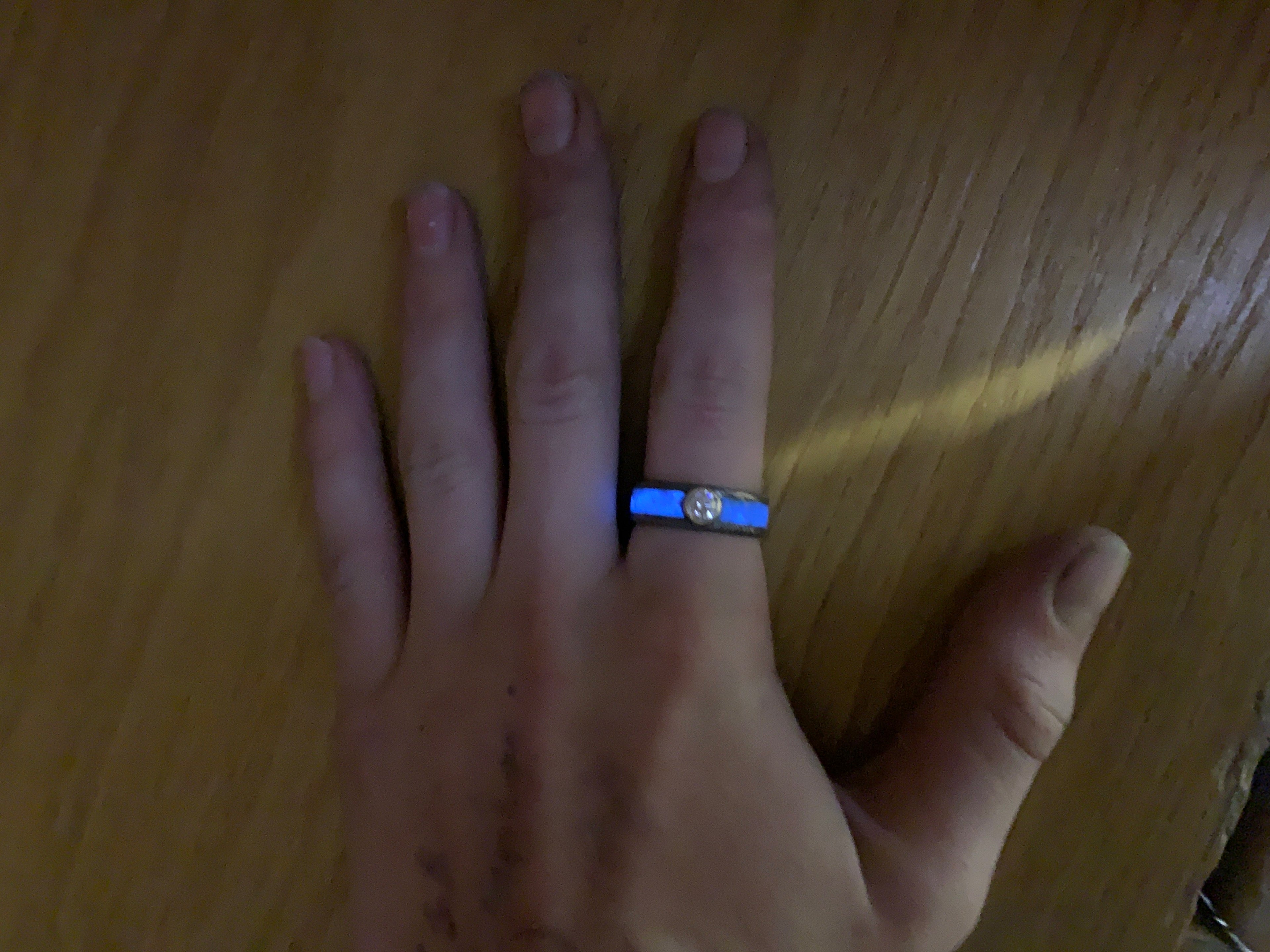 Midnight Glow Opal & Diamond Ring