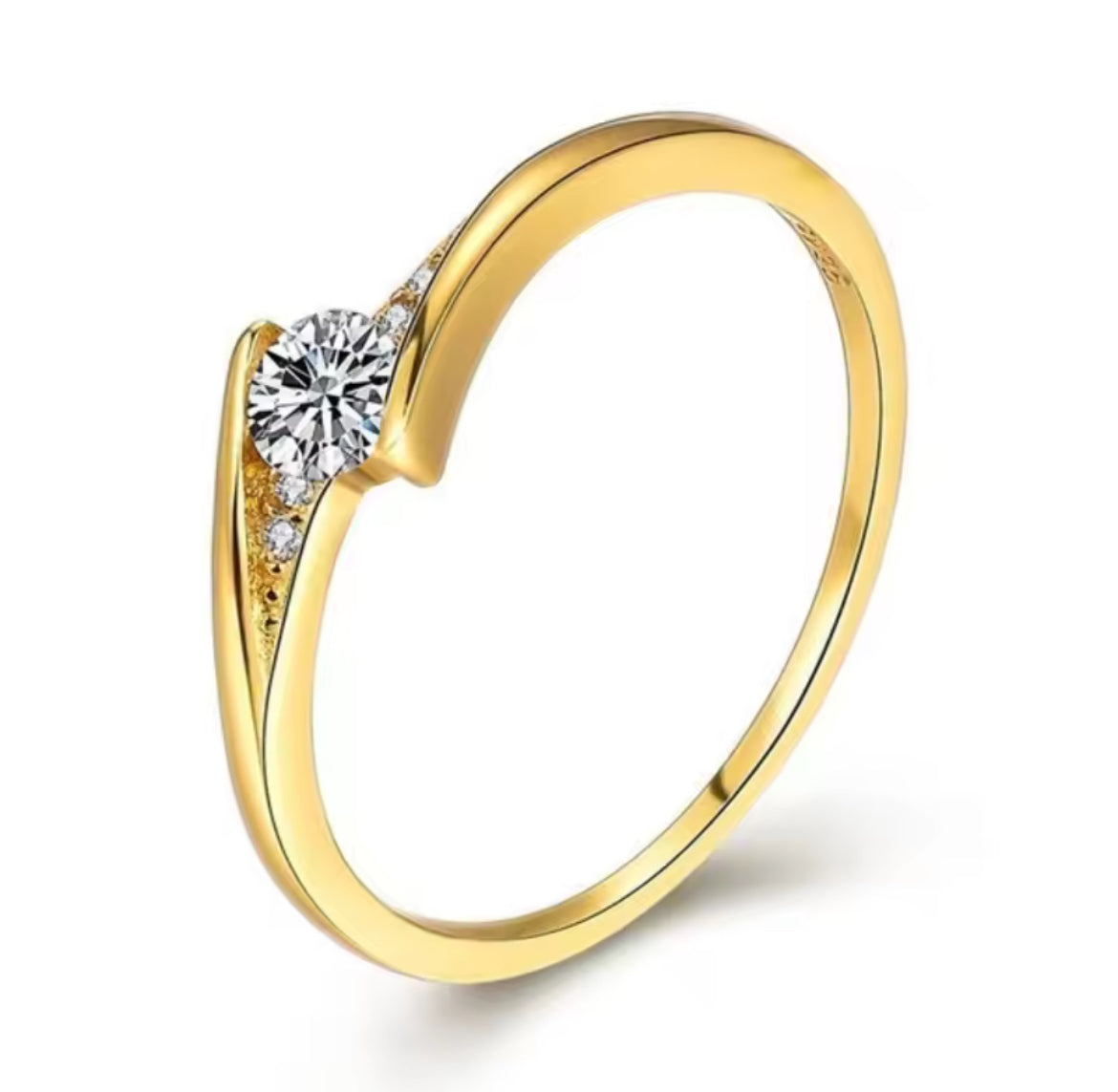 Halo of Light Solitaire Ring